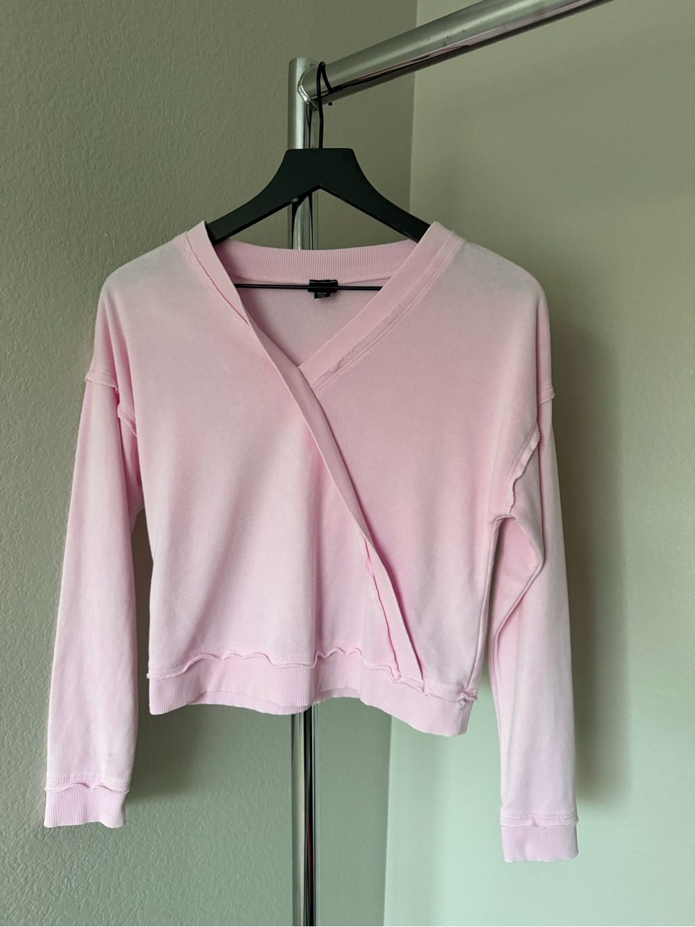 art class Light Pink Wrap-Front Pullover Sweatshirt